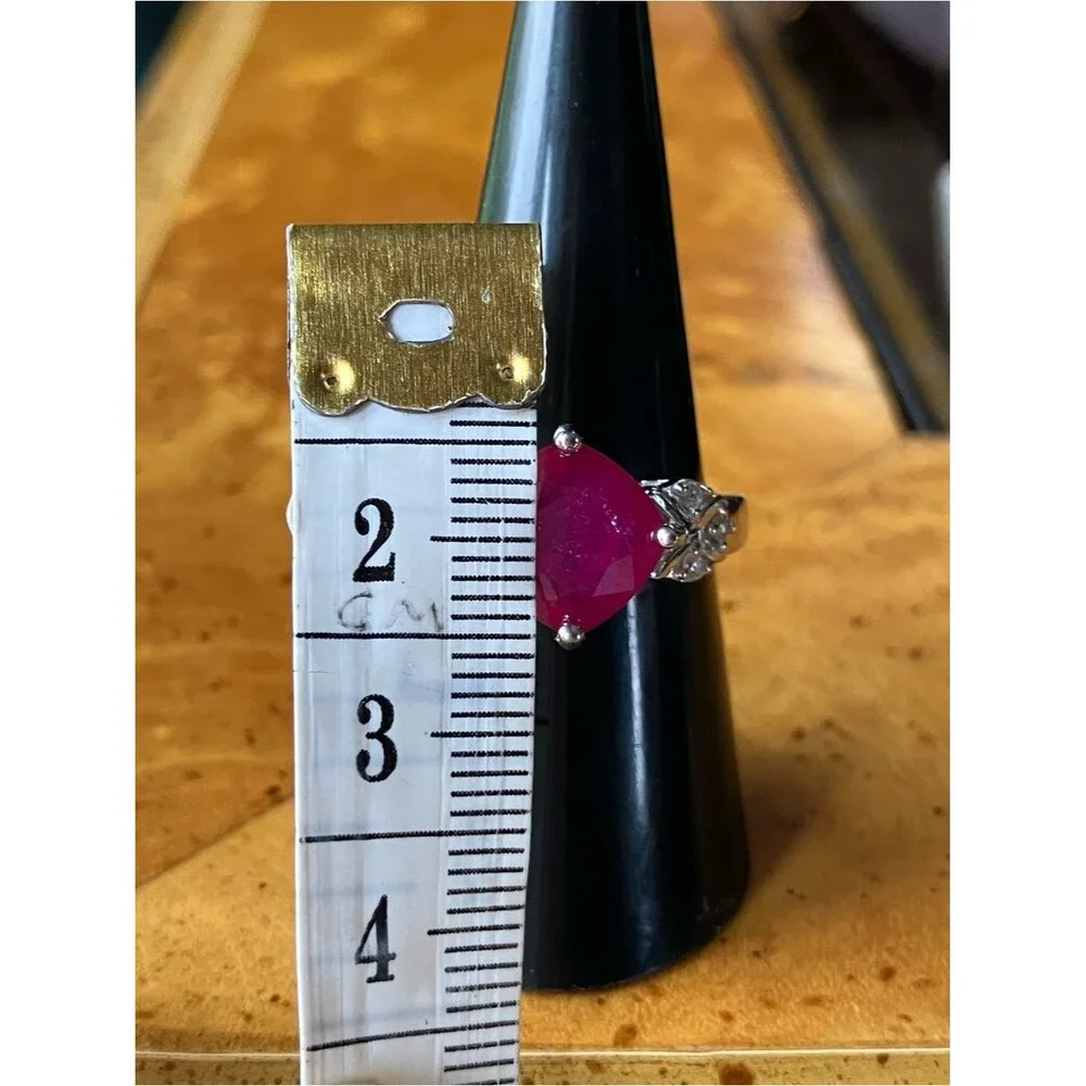 Mahaleo Ruby Sterling Silver Ring Size 8